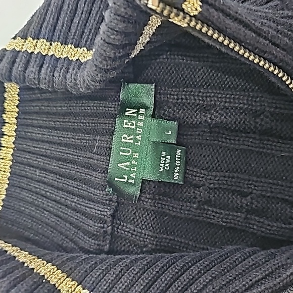 Ralph Lauren Striped Zip-up Jacket w/ Logo Hardware (Size: L) - Picture 12 of 13